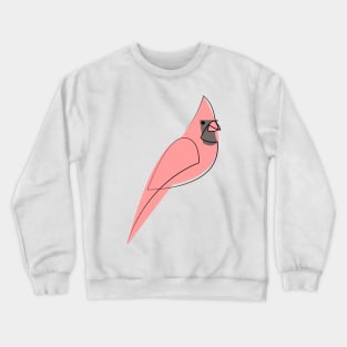 One line Red cardinal Crewneck Sweatshirt